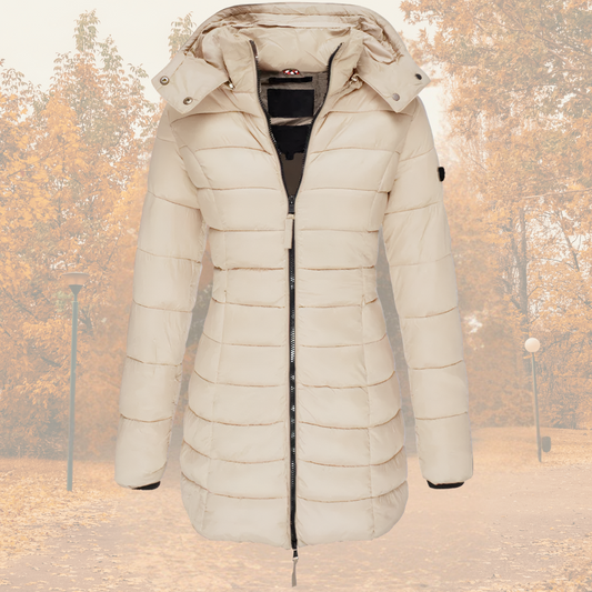 Brielle | Winterjacke Damen Taillierte Steppjacke mit Kapuze