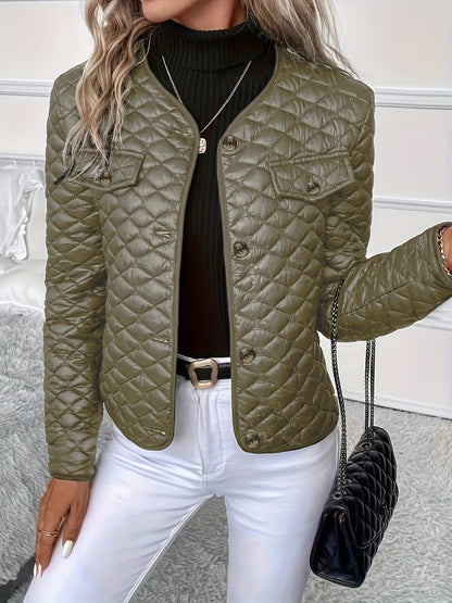 Cordelia | Winterjacke Damen Gesteppt mit Reverskragen Knopfleiste
