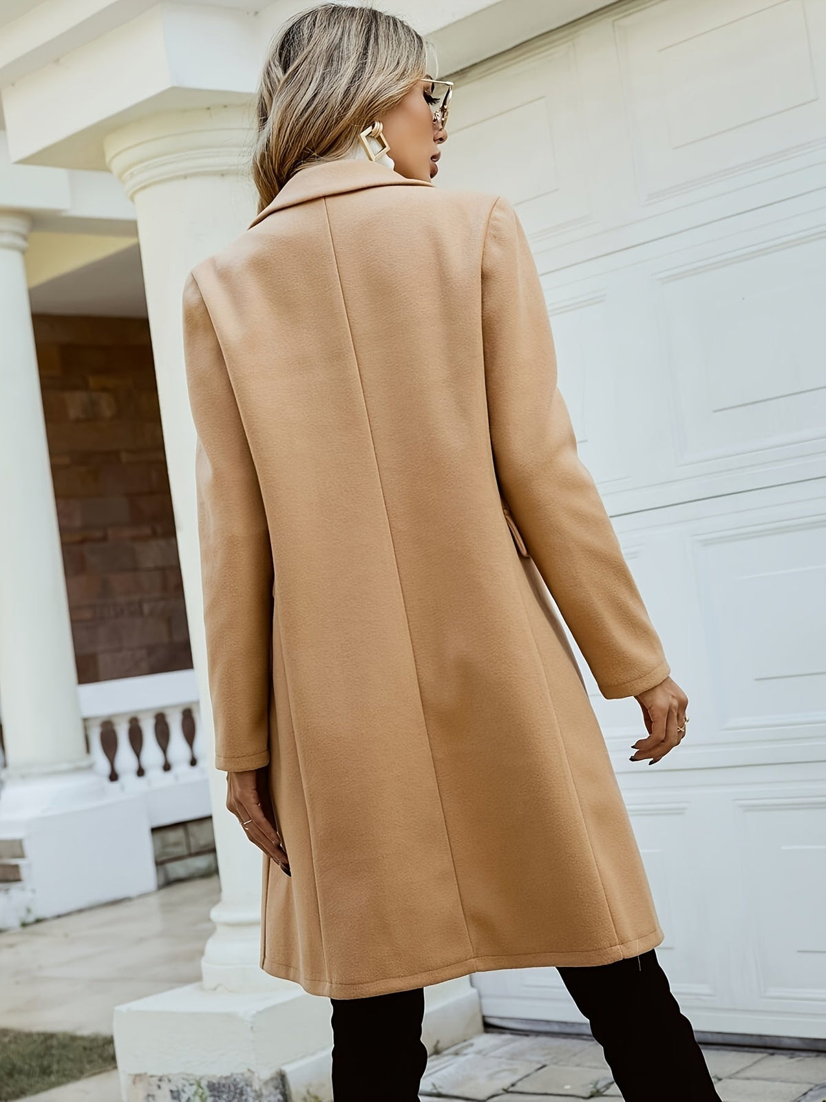 Kaia | Zweireihiger Mantel in Midi-Länge mit Taillenbetonung für Damen