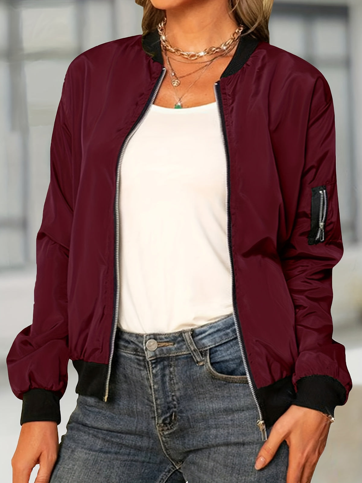 Chloé | Bomber Jacket mit Reißverschluss für Damen