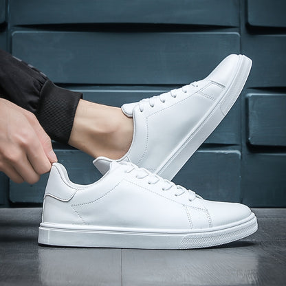 Damien | Herren Sneaker mit Schnürung und Blockabsatz, White