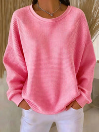 Carmen | Damen Rundhals Pullover Lockere Passform