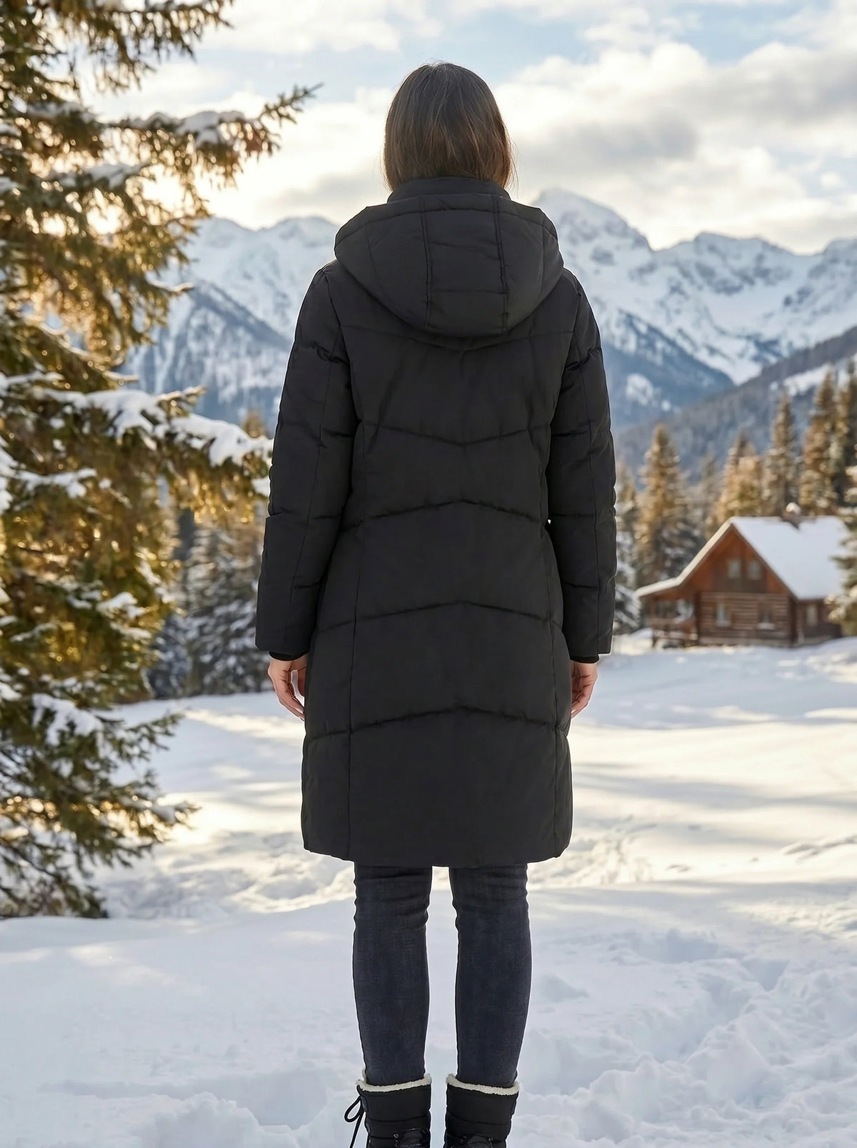 Metta | Winterjacke Damen Gesteppt mit Kapuze und Kordelzug