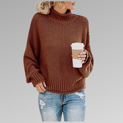Henriette | Damen Oversized Zopfmuster Strickpullover