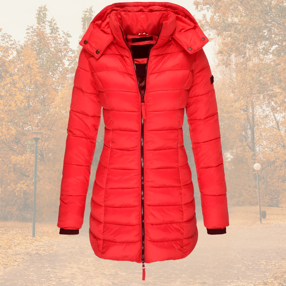 Brielle | Winterjacke Damen Taillierte Steppjacke mit Kapuze