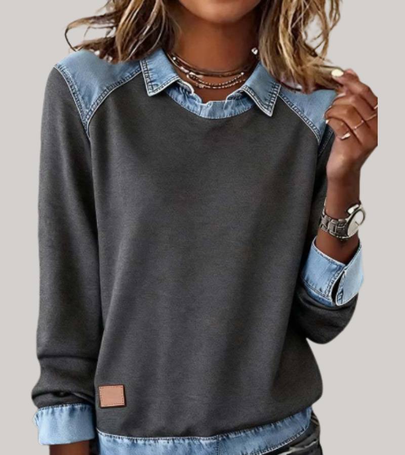Gudrun | Oversized Sweatshirt mit Rundhalsausschnitt für Damen