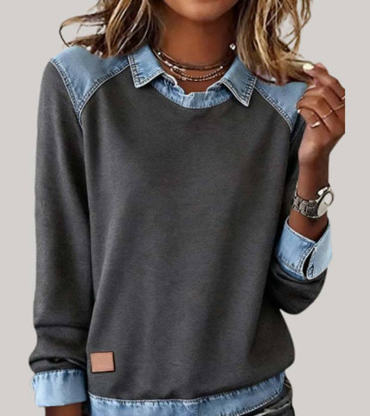 Gudrun | Oversized Sweatshirt mit Rundhalsausschnitt für Damen