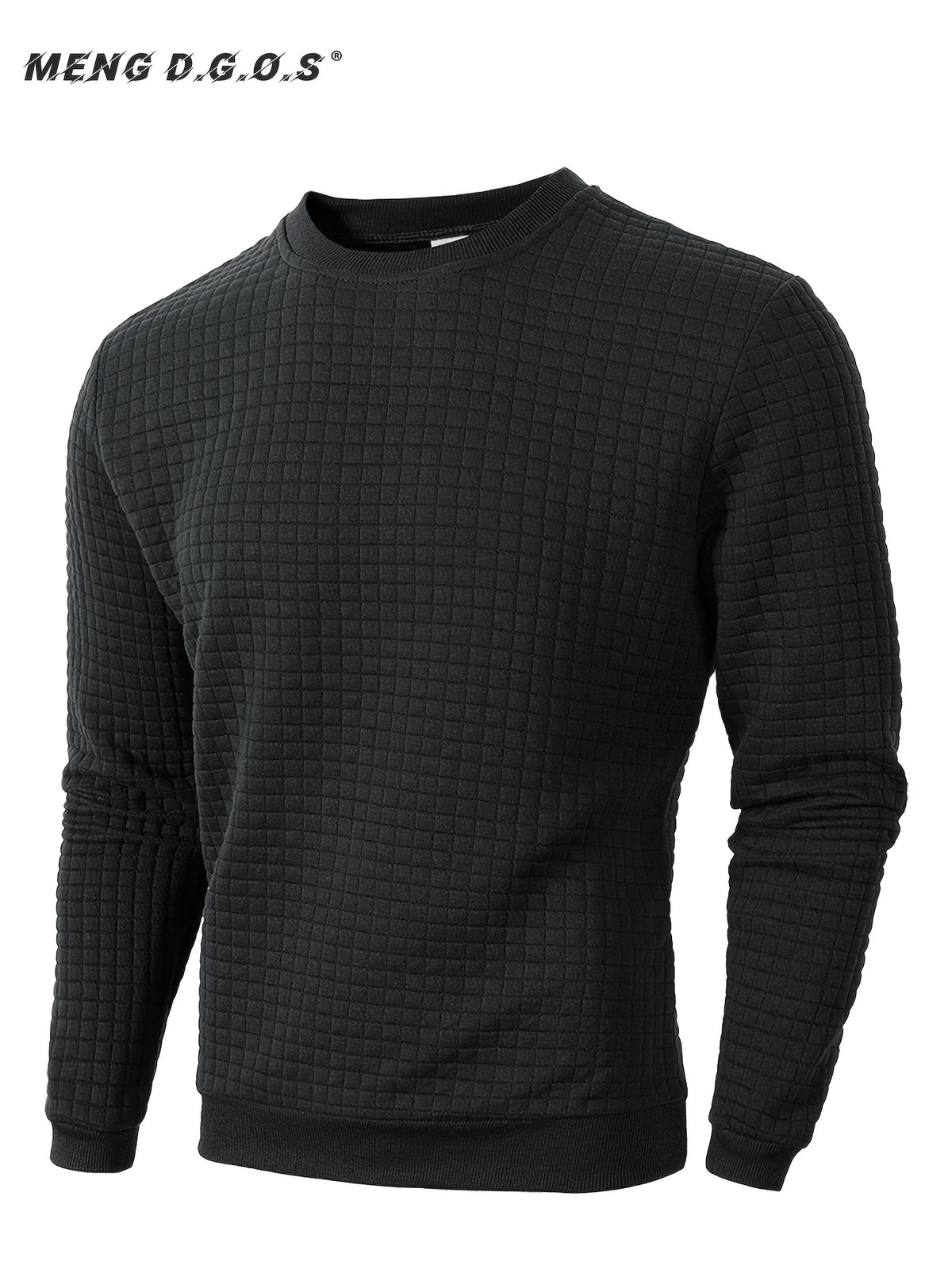 Alfred | Herren Strukturierter Karo Sweatshirt Langarm