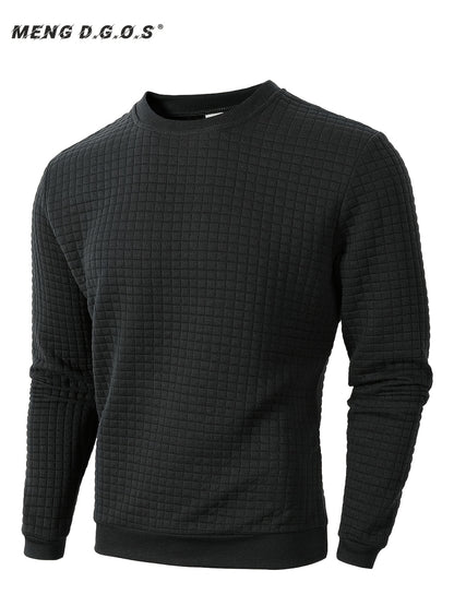 Alfred | Herren Strukturierter Karo Sweatshirt Langarm