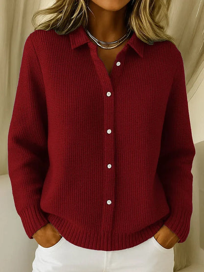 Grace | Damen Strickpullover mit Stehkragen Langarm