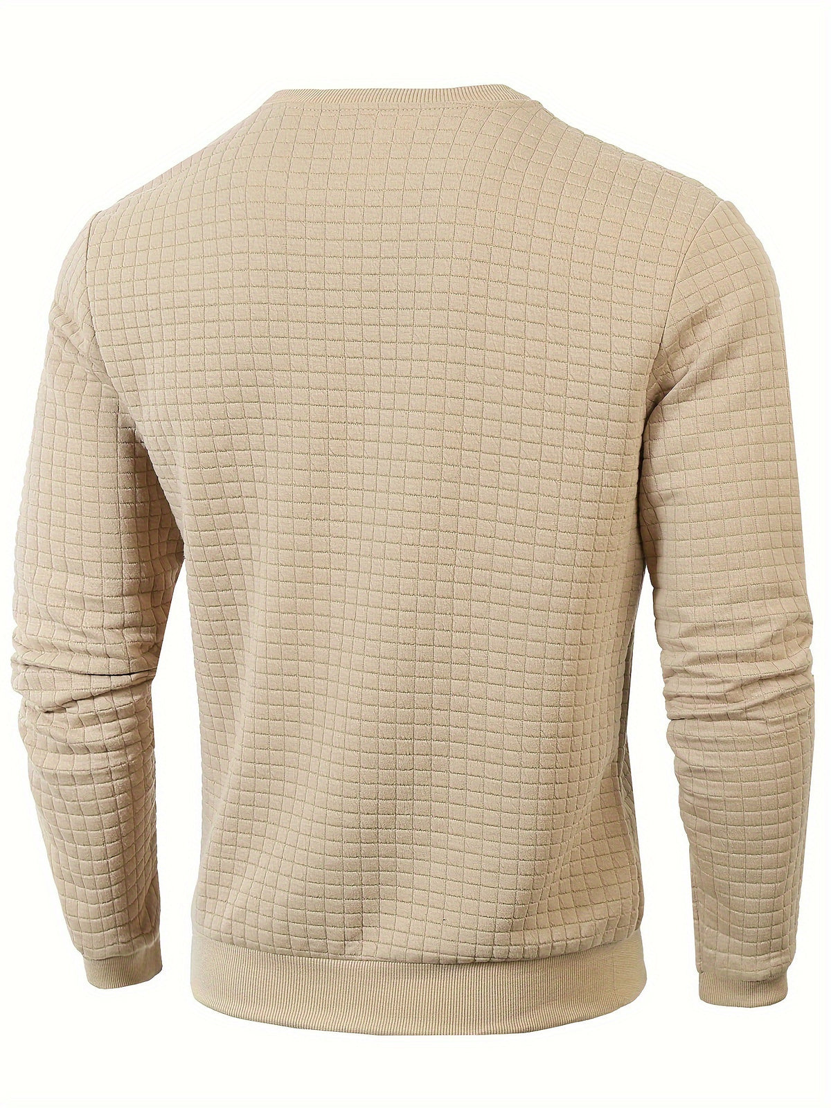 Alfred | Herren Strukturierter Karo Sweatshirt Langarm