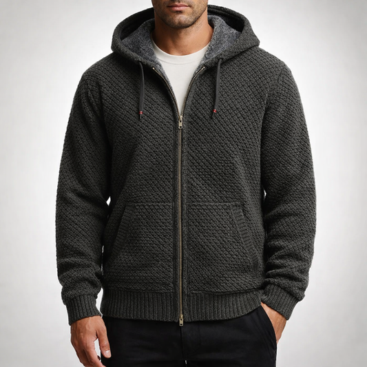 Remco | Herren Hoodie mit Reißverschluss und Kängurutasche