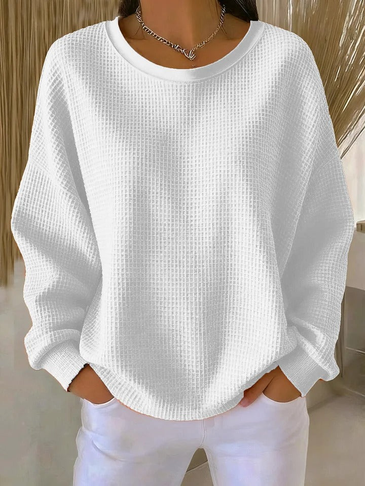 Carmen | Damen Rundhals Pullover Lockere Passform