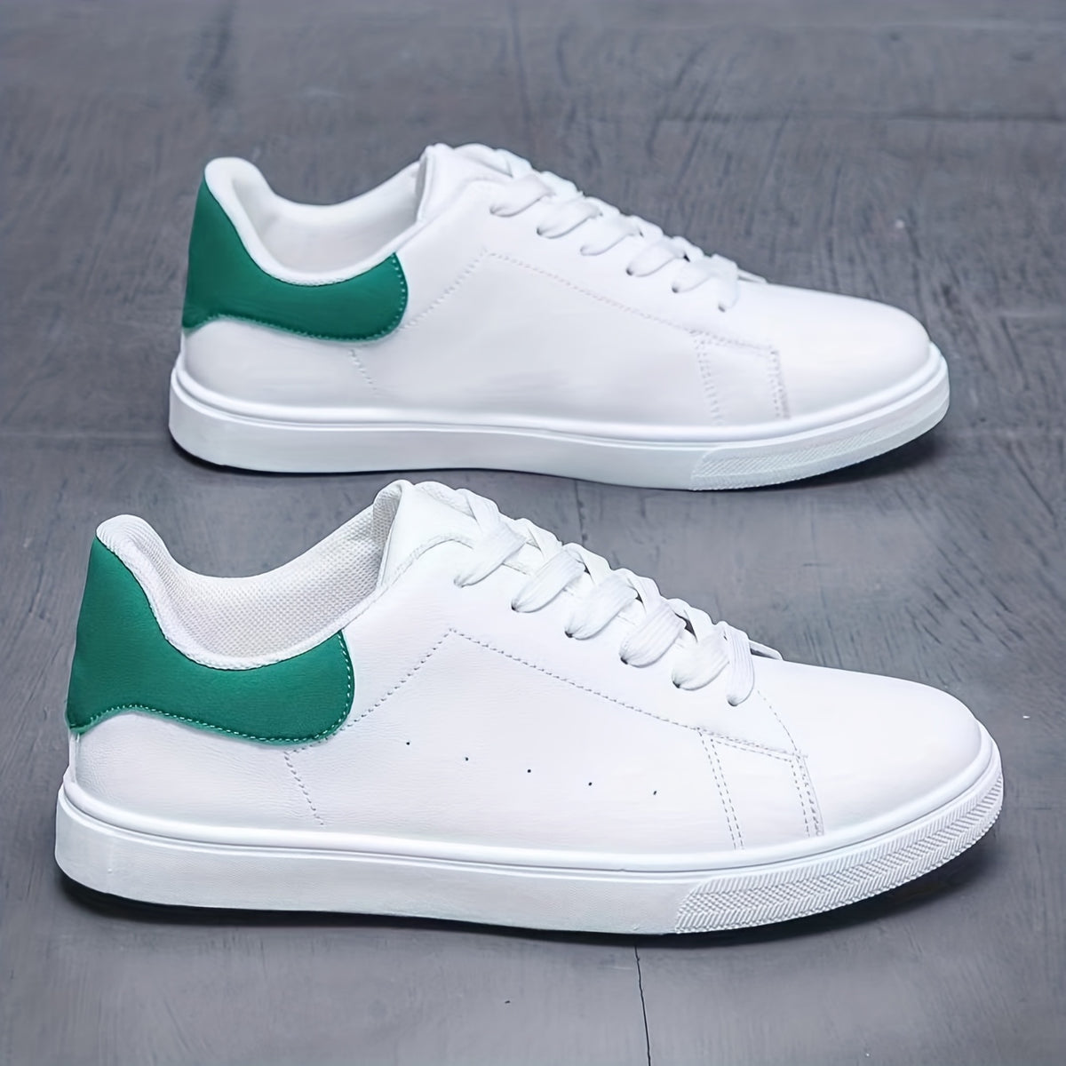 Damien | Herren Sneaker mit Schnürung und Blockabsatz, White