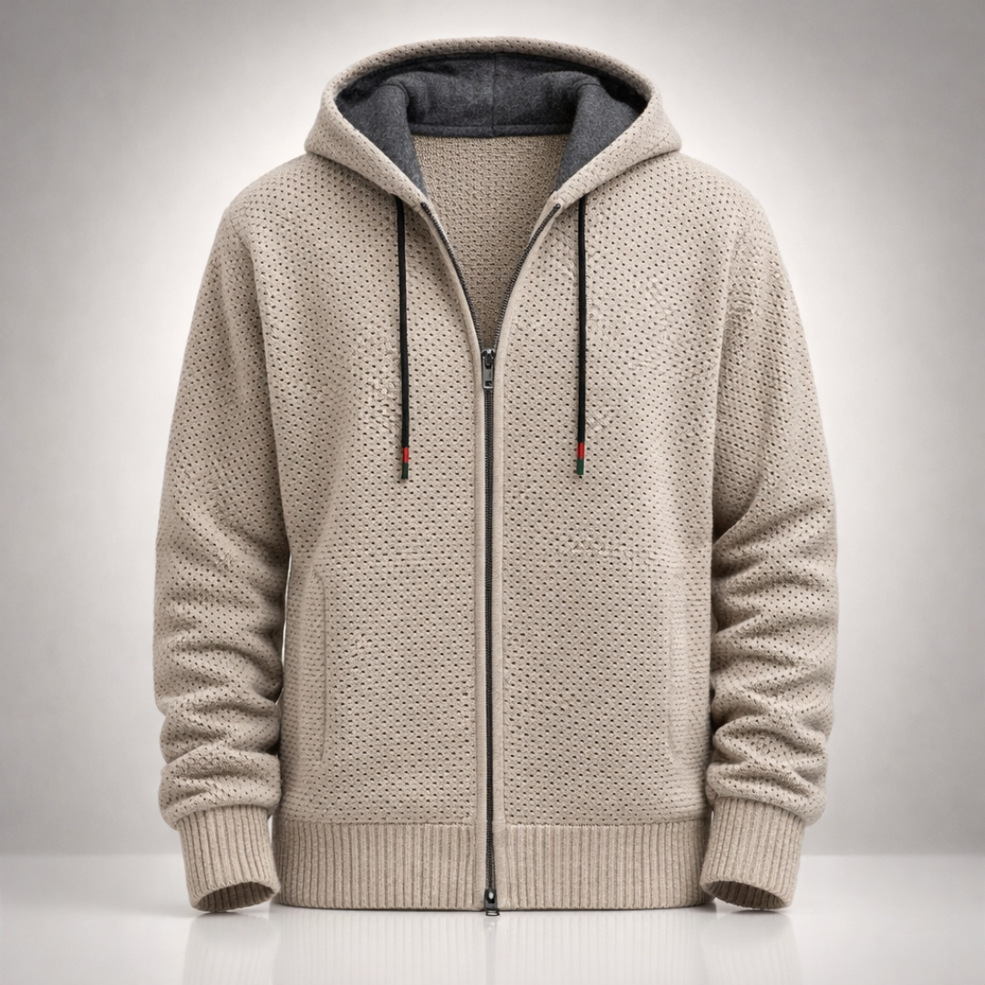 Remco | Herren Hoodie mit Reißverschluss und Kängurutasche