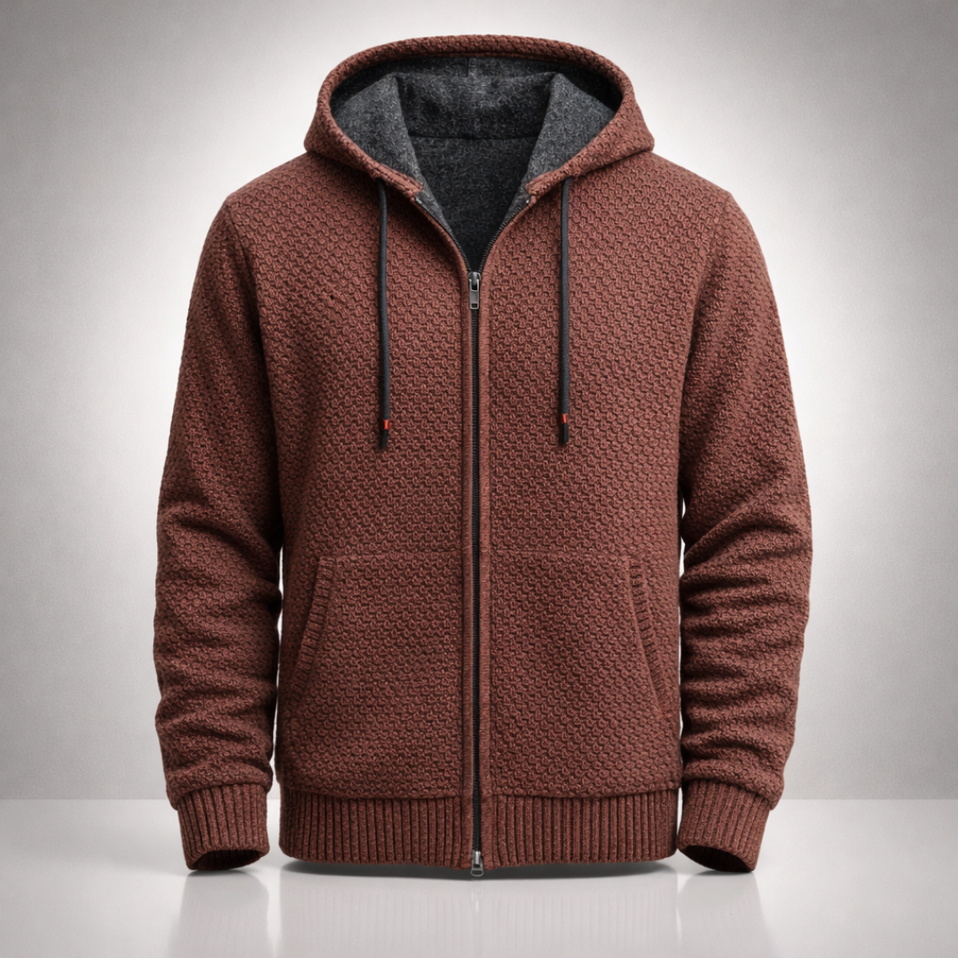 Remco | Herren Hoodie mit Reißverschluss und Kängurutasche