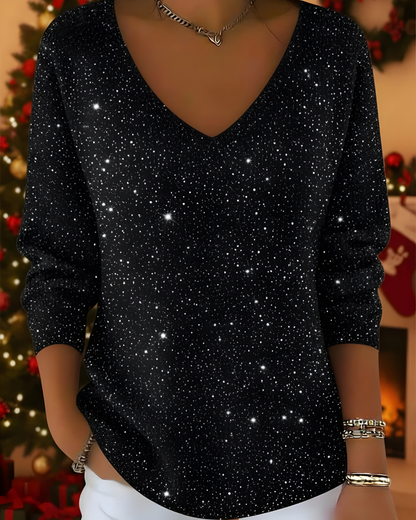 Hanna | Damen Strickpullover mit Glitzereffekt und Rippstruktur