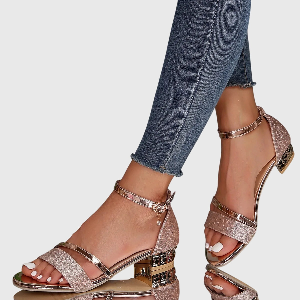 Rosalie | Sandalen mit Blockabsatz und Schnürung