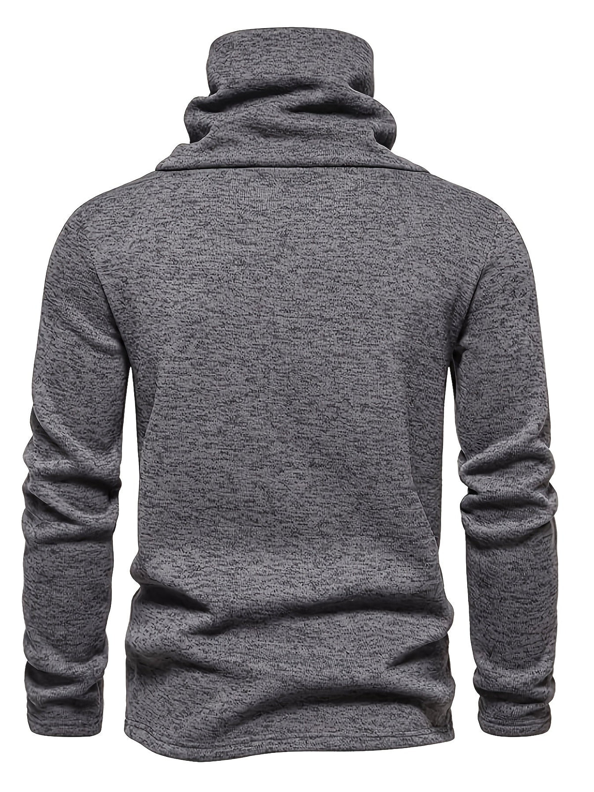 Emmanuel | Herren Strickpullover mit Knopfleiste Stehkragen