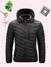 Cillian | Herren Steppjacke mit Kapuze und Stehkragen, Winterjacke