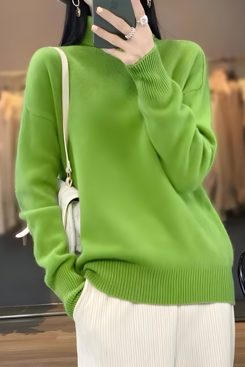 Heidi | Damen Rollkragenpullover mit Feinstrick, Coltrui-Kragen