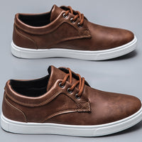 David | Herren Sneaker mit Schnürung und Blockabsatz, Braun