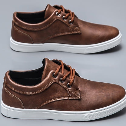 David | Herren Sneaker mit Schnürung und Blockabsatz, Braun