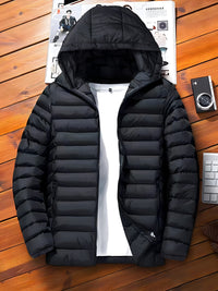 Marco | Herren Winterjacke Steppjacke mit Kapuze Reißverschluss