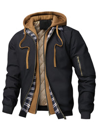 Bennett | Herren Steppjacke mit Kapuze und Kontrastfutter