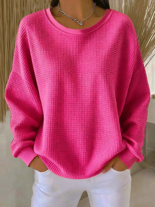 Carmen | Damen Rundhals Pullover Lockere Passform