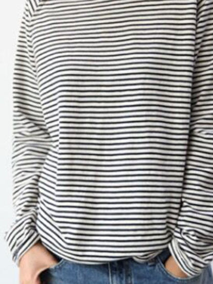 Renske | Gestreiftes Longsleeve Shirt mit Rundhals für Damen