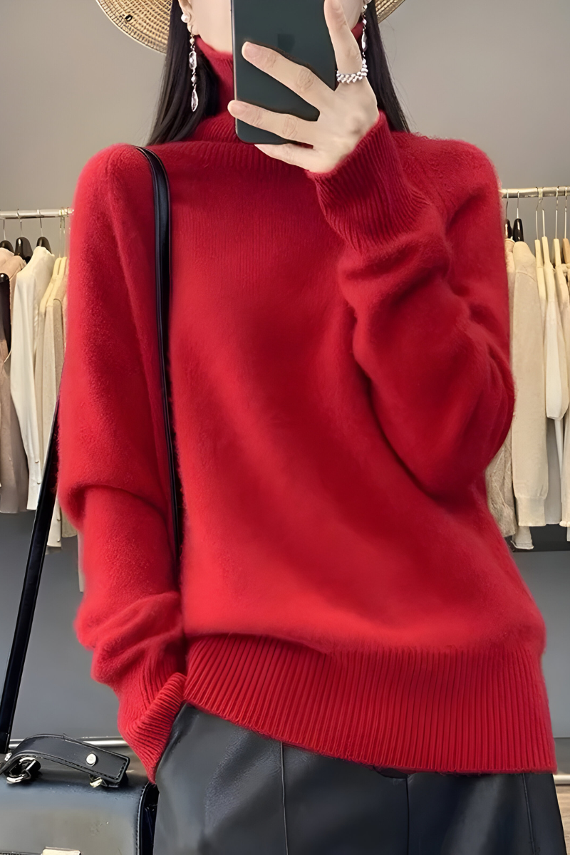 Heidi | Damen Rollkragenpullover mit Feinstrick, Coltrui-Kragen