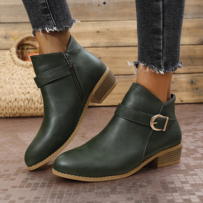 Meret | Chelsea Boots Damen mit Blockabsatz und Schnalle