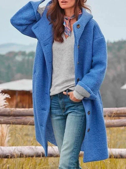 Lieke | Damen Eleganter Teddy Mantel mit Taschen und Gürtel