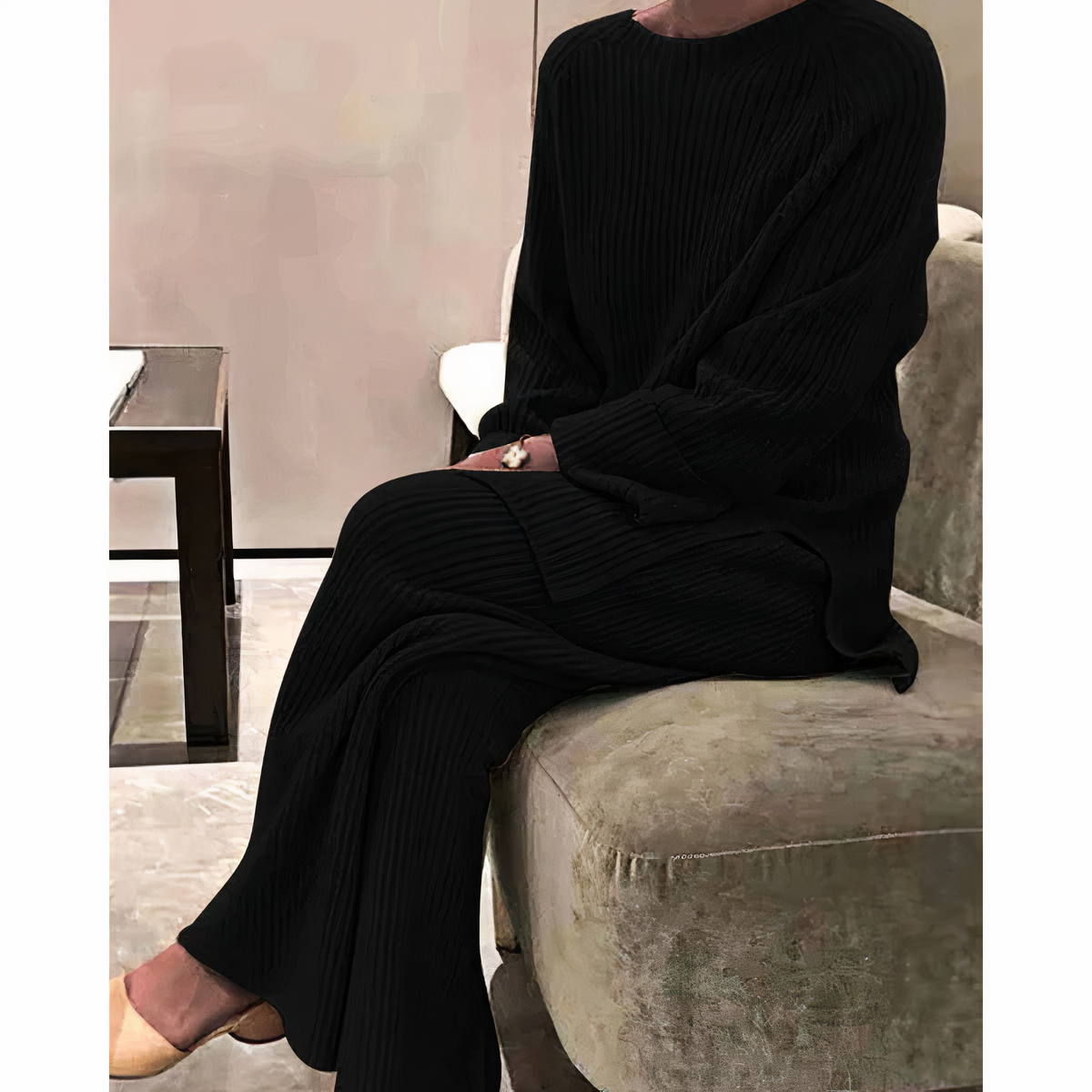 Tineke – Zweiteiliges Loungewear Set Strick Pullover Hose für Damen