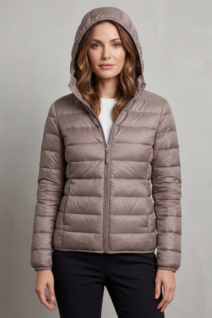Freyana | Gesteppte Kapuzen Winterjacke Damen Leicht