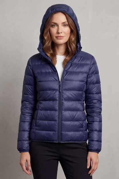 Freyana | Gesteppte Kapuzen Winterjacke Damen Leicht