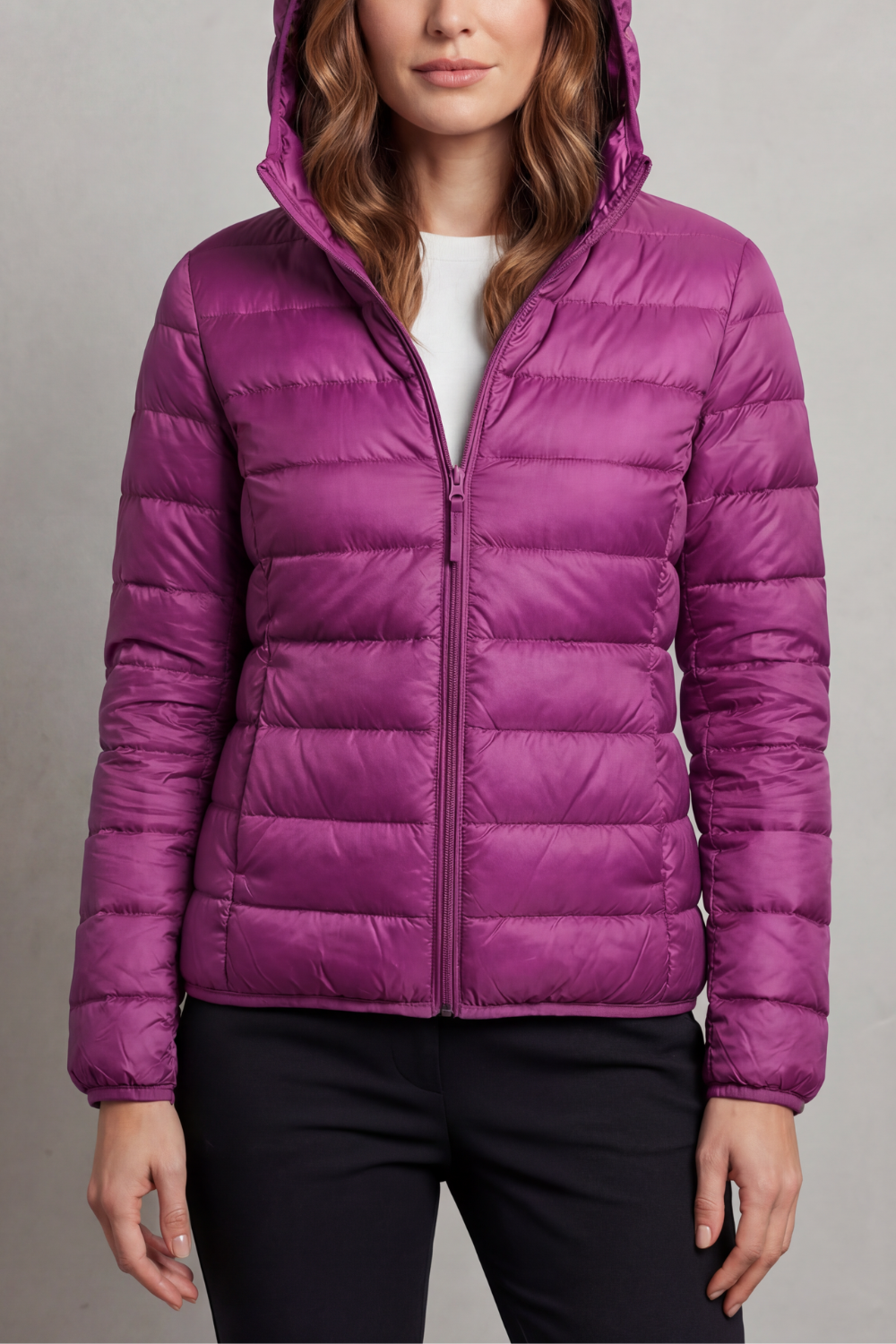 Freyana | Gesteppte Kapuzen Winterjacke Damen Leicht