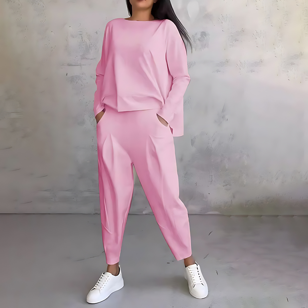Zara | Zweiteiliges Loungewear Set mit weitem Bein für Damen