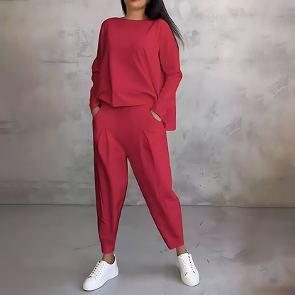 Zara | Zweiteiliges Loungewear Set mit weitem Bein für Damen