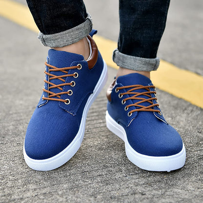 Lars Robuste Herren Sneakers mit weißer Sohle