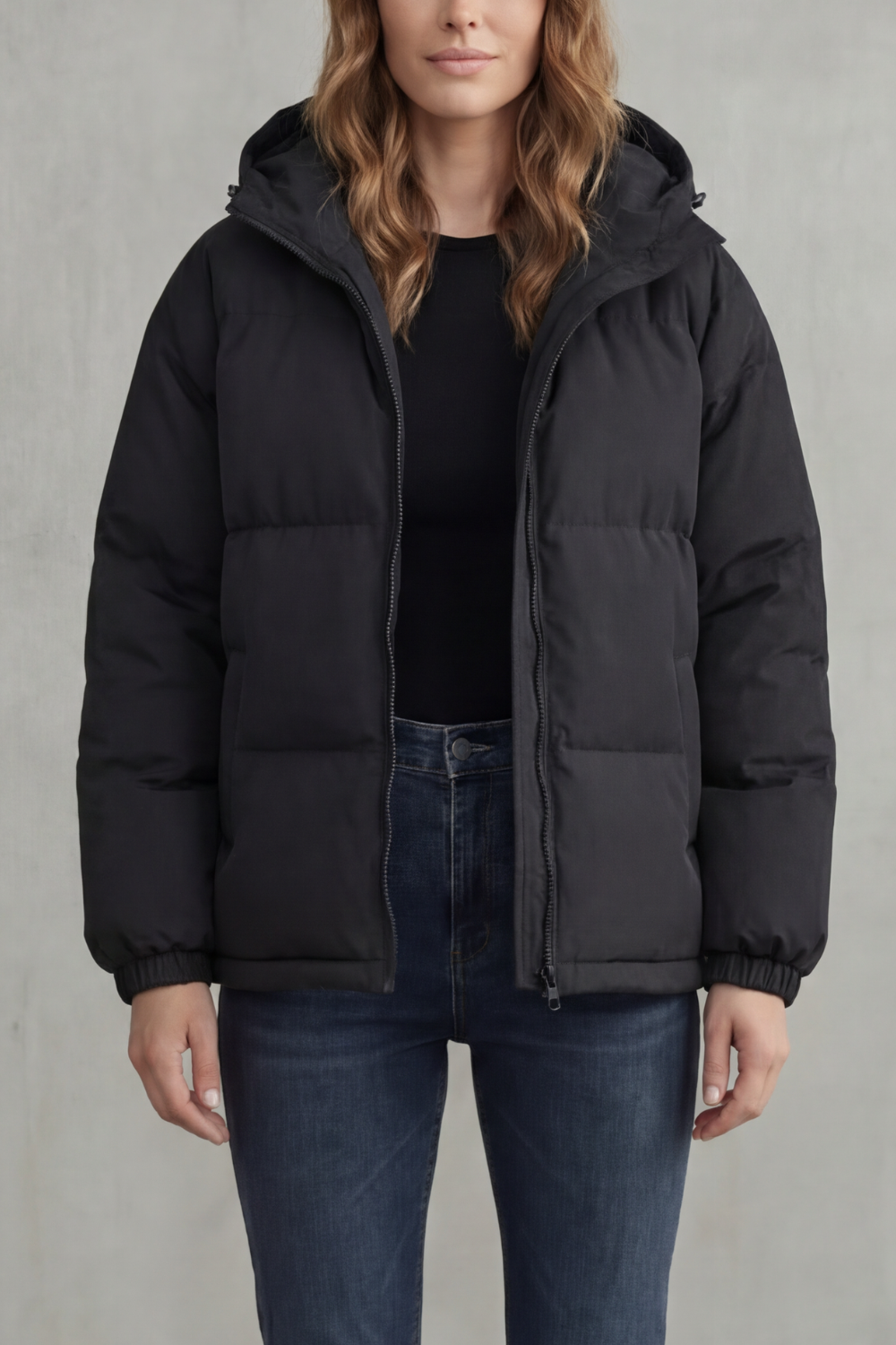 Heike | Gesteppte Kapuzenjacke mit Reißverschlusstaschen für Damen