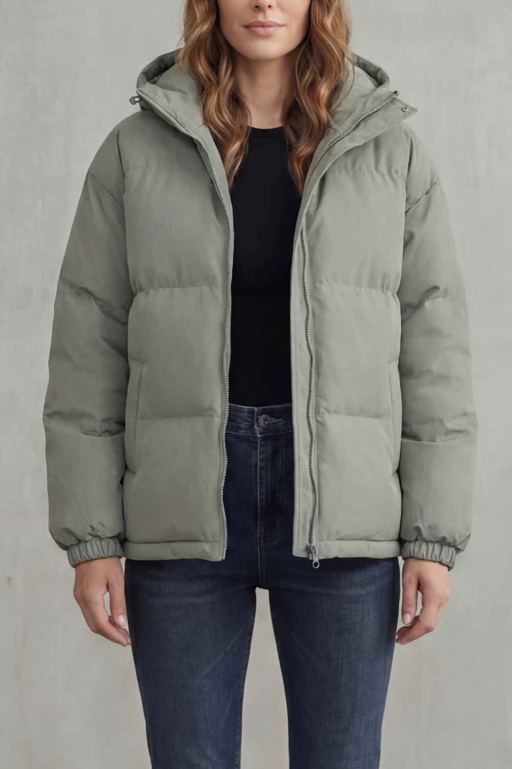 Heike | Gesteppte Kapuzenjacke mit Reißverschlusstaschen für Damen