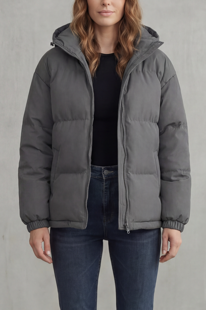 Heike | Gesteppte Kapuzenjacke mit Reißverschlusstaschen für Damen
