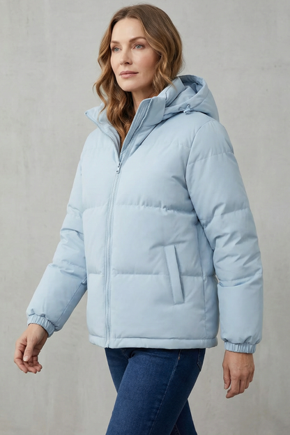 Heike | Gesteppte Kapuzenjacke mit Reißverschlusstaschen für Damen