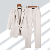 Yara | Damen Blazer Set mit Spitzrevers und Hosen