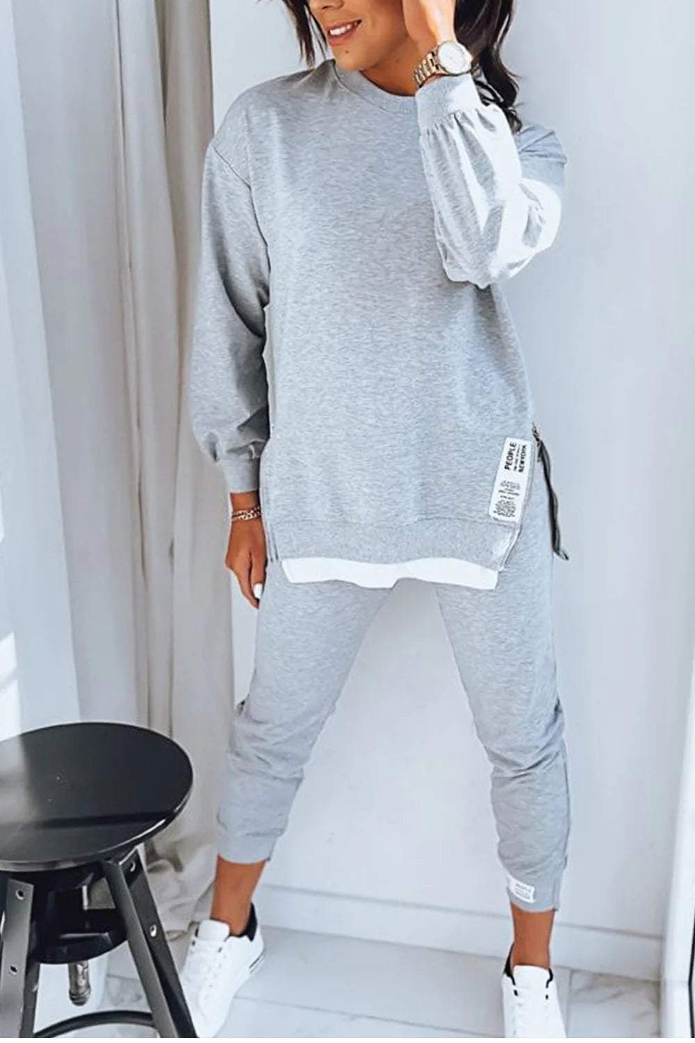 Wren Zweiteiliges Loungewear Set mit Rundhalsausschnitt für Damen