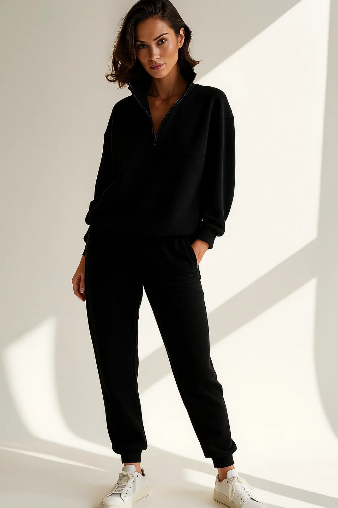 Liesbeth | Damen Zweiteiliges Loungewear Set Reißverschluss