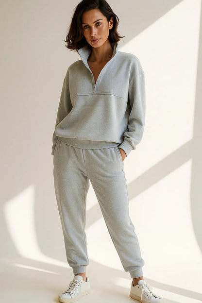 Liesbeth | Damen Zweiteiliges Loungewear Set Reißverschluss
