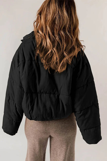 Marlyse | Winterjacke Damen Oversize Stehkragen Steppjacke kurz